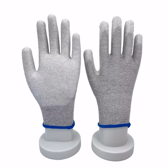 Guantes de algodón directos de fábrica Guantes de trabajo de seguridad con agarre áspero recubiertos con palma de goma de látex suave