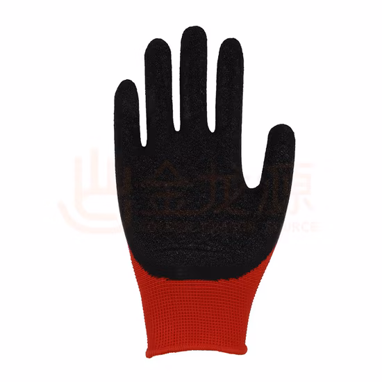 Guantes de trabajo mecánicos de seguridad industrial de construcción En388 de protección laboral revestidos con arrugas de látex
